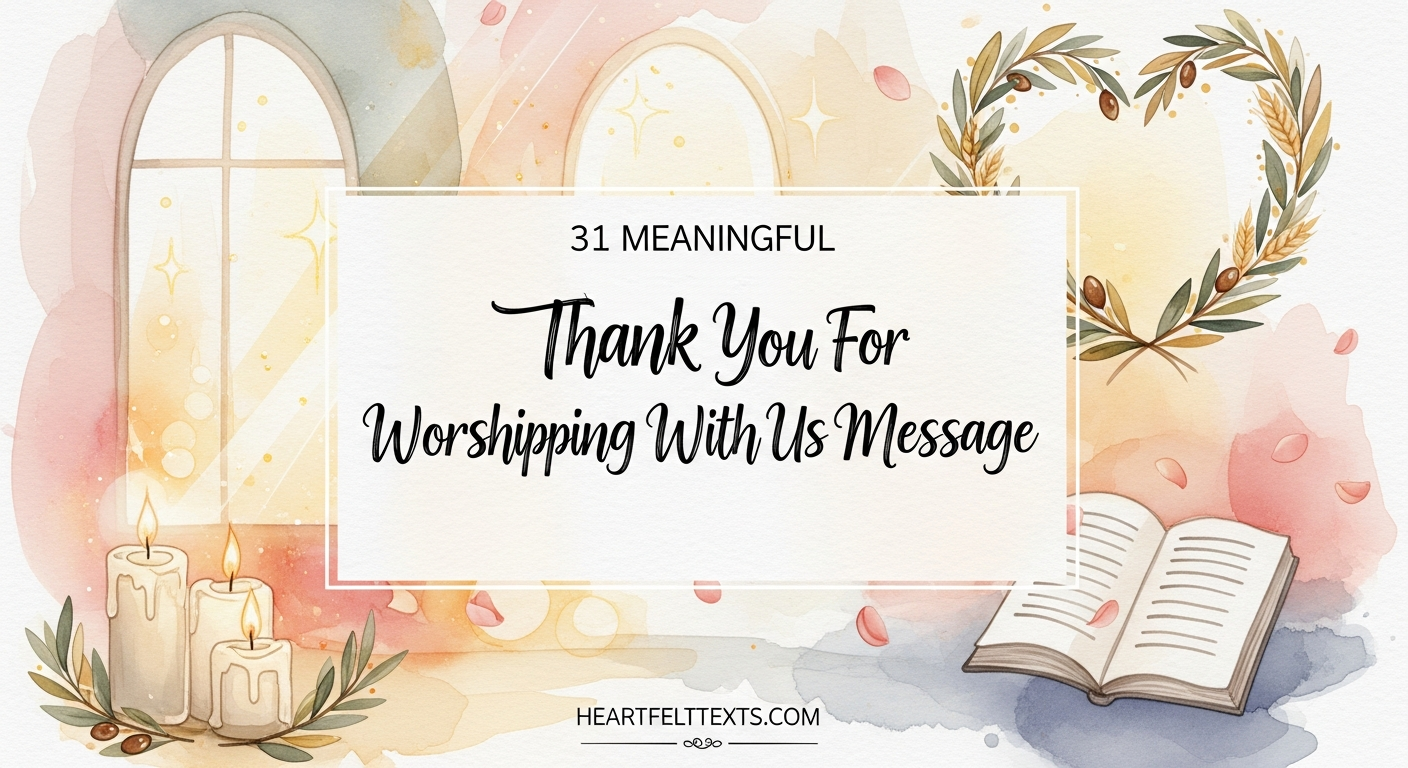31 Meaningful Thank You For Worshipping With Us Message