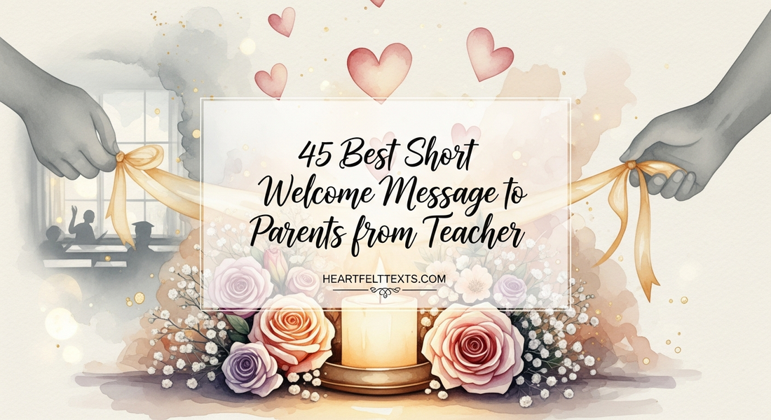 45 Best Short Welcome Message to Parents from Teacher