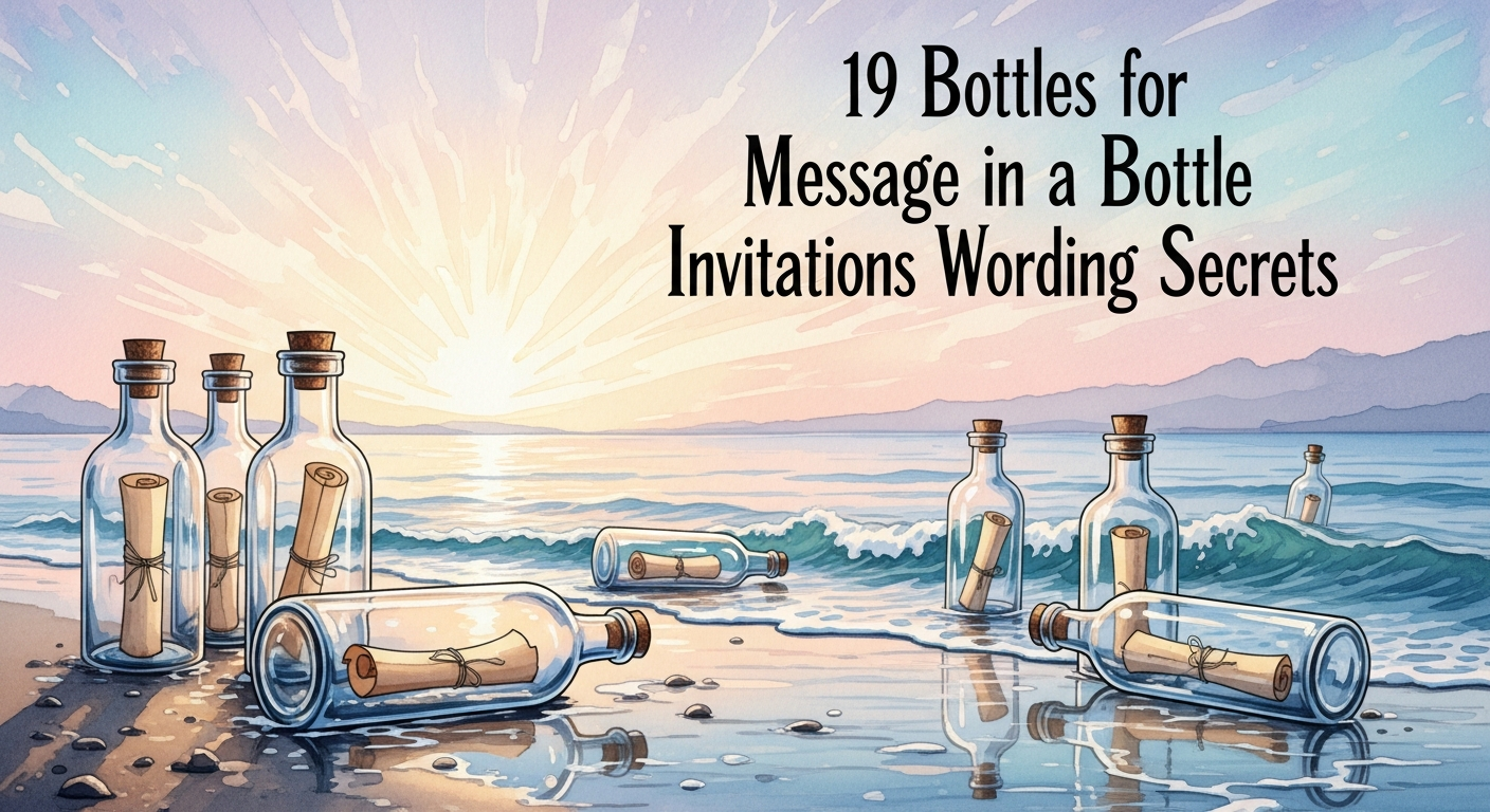 19 Bottles for Message in a Bottle Invitations Wording Secrets