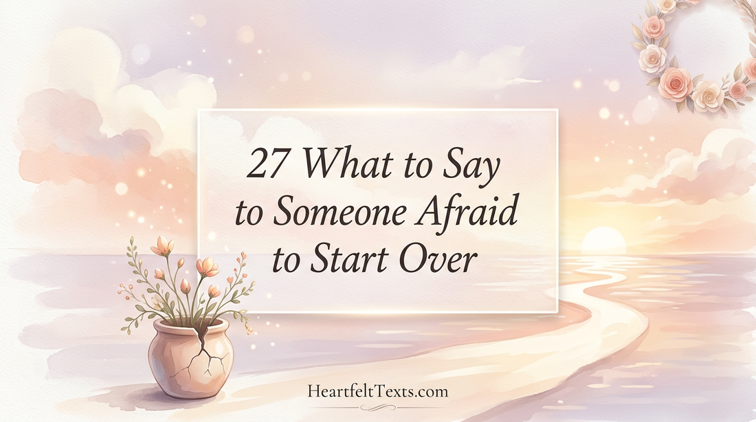 27 What to Say to Someone Afraid to Start Over