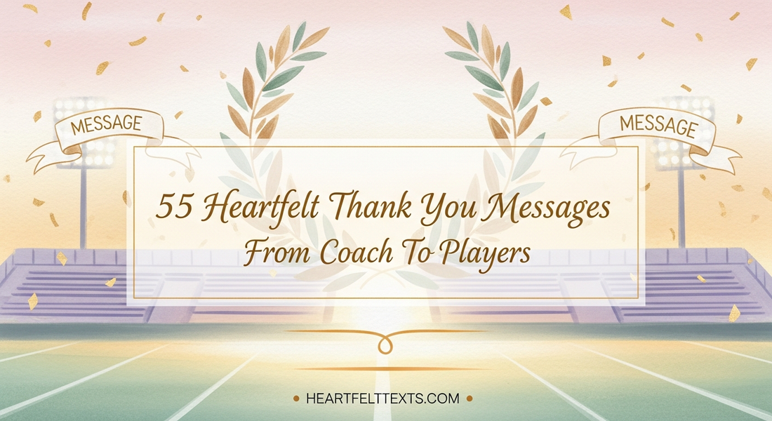 55 Heartfelt Thank You Messages From Coach To Players