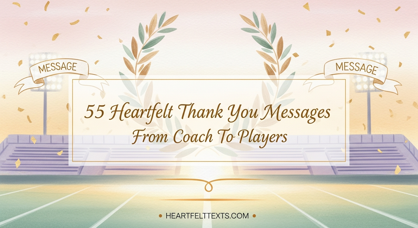 55 Heartfelt Thank You Messages From Coach To Players