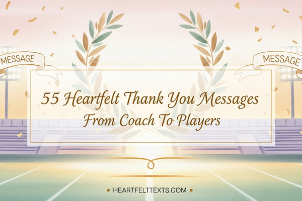 55 Heartfelt Thank You Messages From Coach To Players